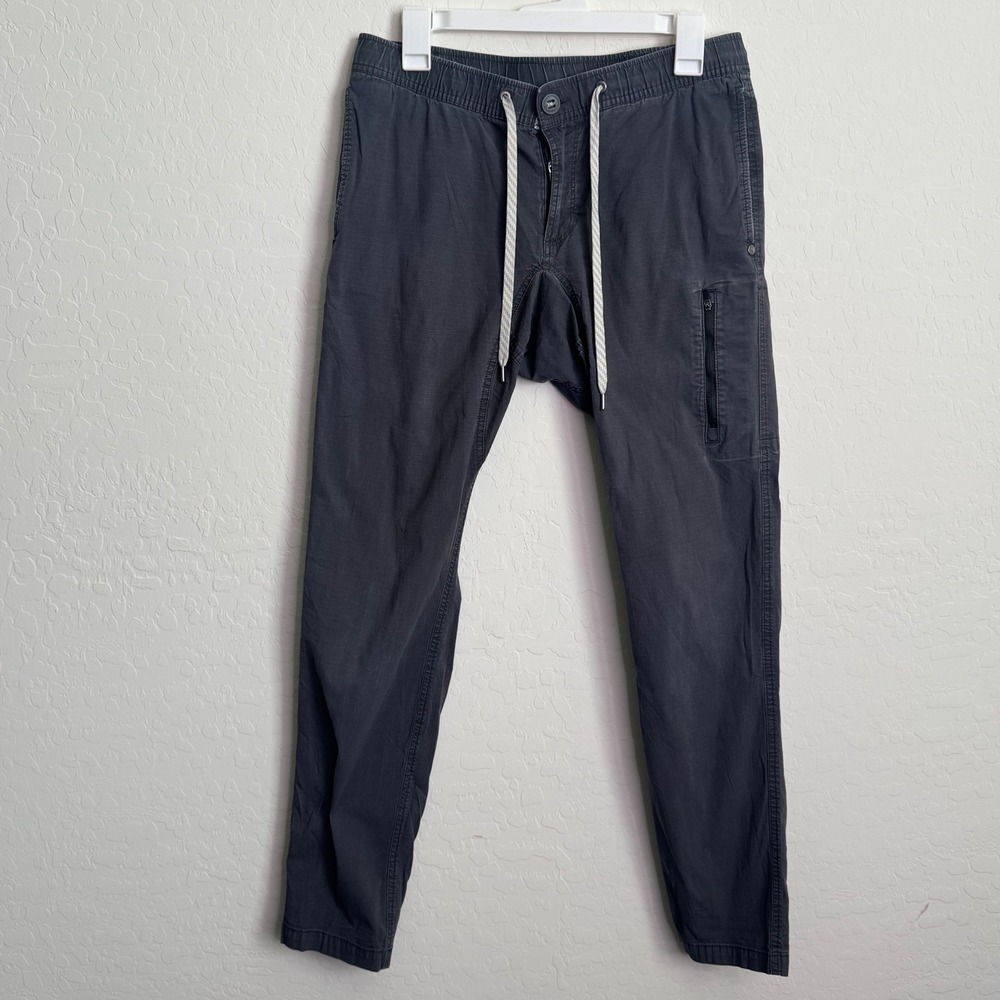 Vuori Mens Cotton Ripstop Climber Pants Size M Charcoal Grey Travel Gorpcore